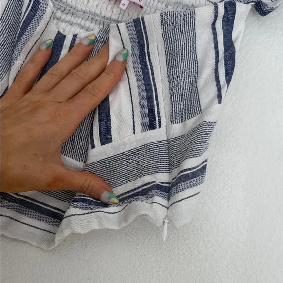 Parker Navy and White Striped Crop Top - Picture 3 of 5